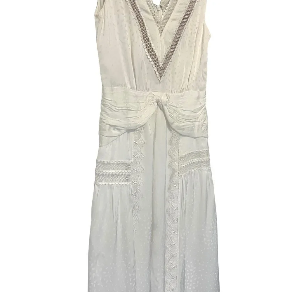 Self portrait white vintage look maxi dress - Picture 9 of 12